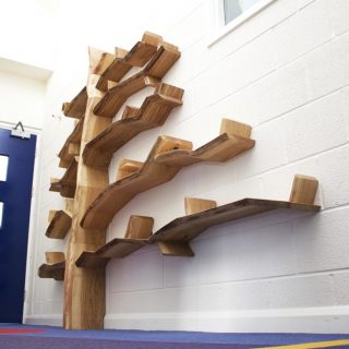 oak tree shelf unit