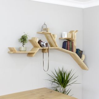 tree bookshelf solid oak branch shelf tree shelf