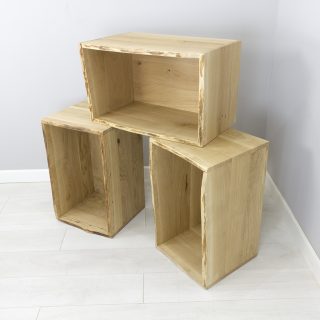 solid oak toy box waney edge oak storage boxes