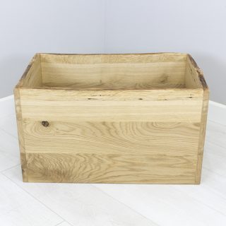 solid wood oak toy box live edge wooden toy chest