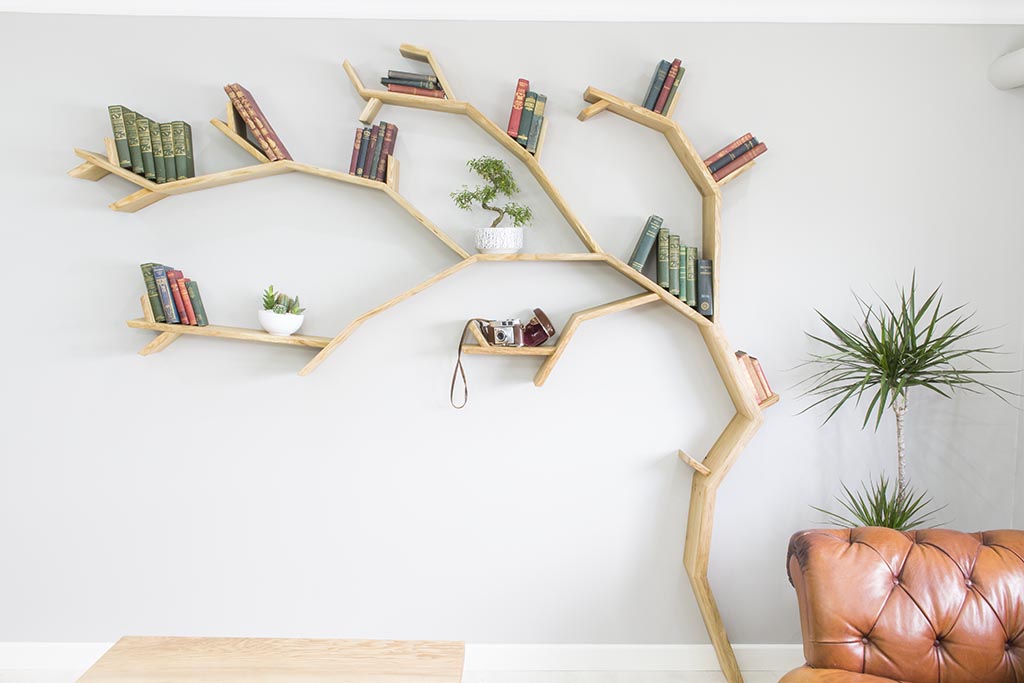 Tree Bookshelf Windswept Oak Tree Bookshelf By Bespoak Interiors