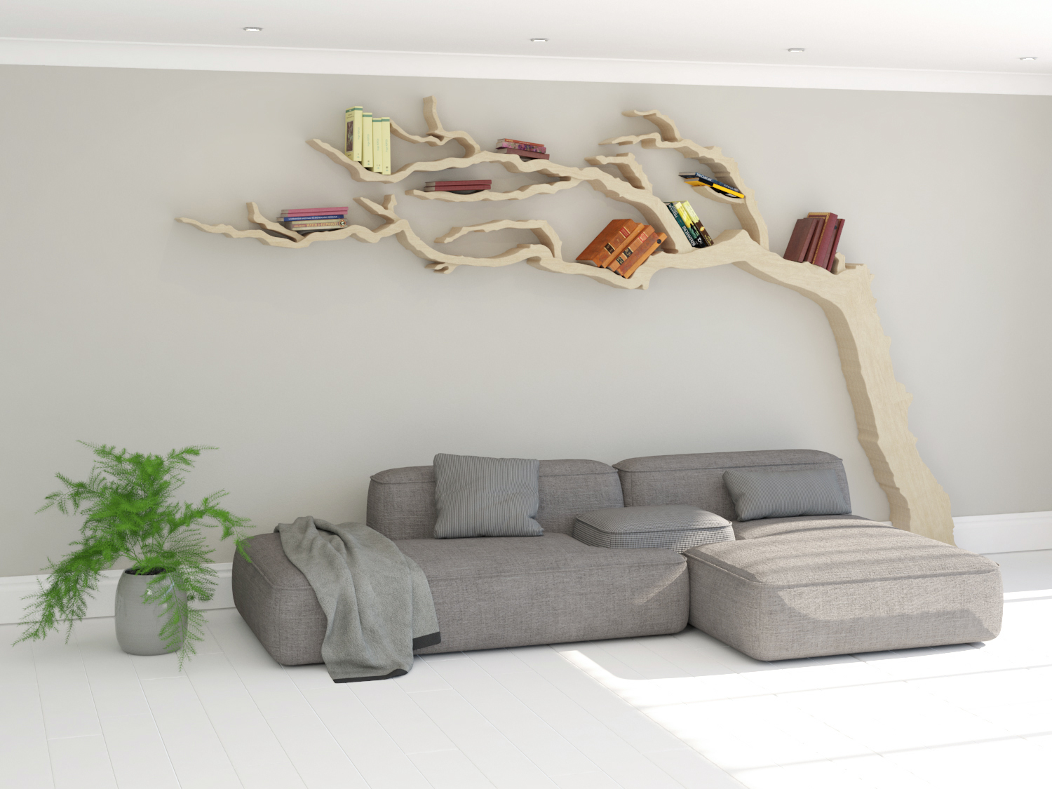 Plywood Tree Bookshelf Tree Book Case Tree Book Shelf ...