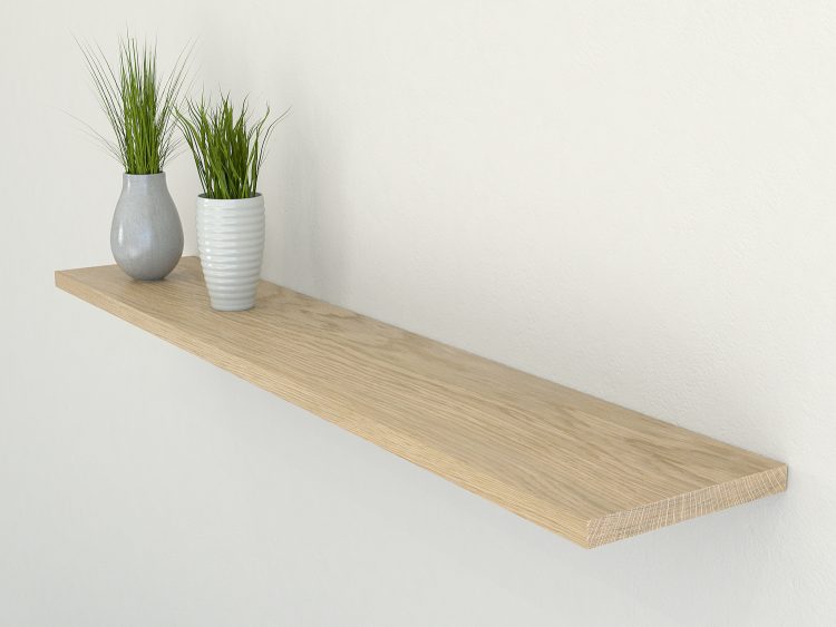 oiled oak floating shelf shelves slimline oak wall shelf solid oak shelf