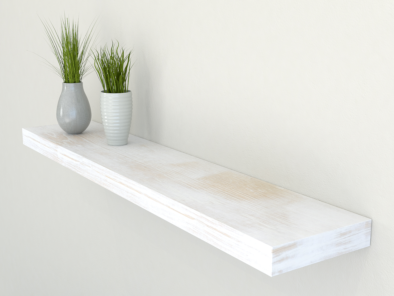 white shelves