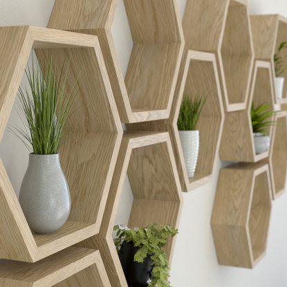 Hexagon Shelves Honeycomb Shelf Wall