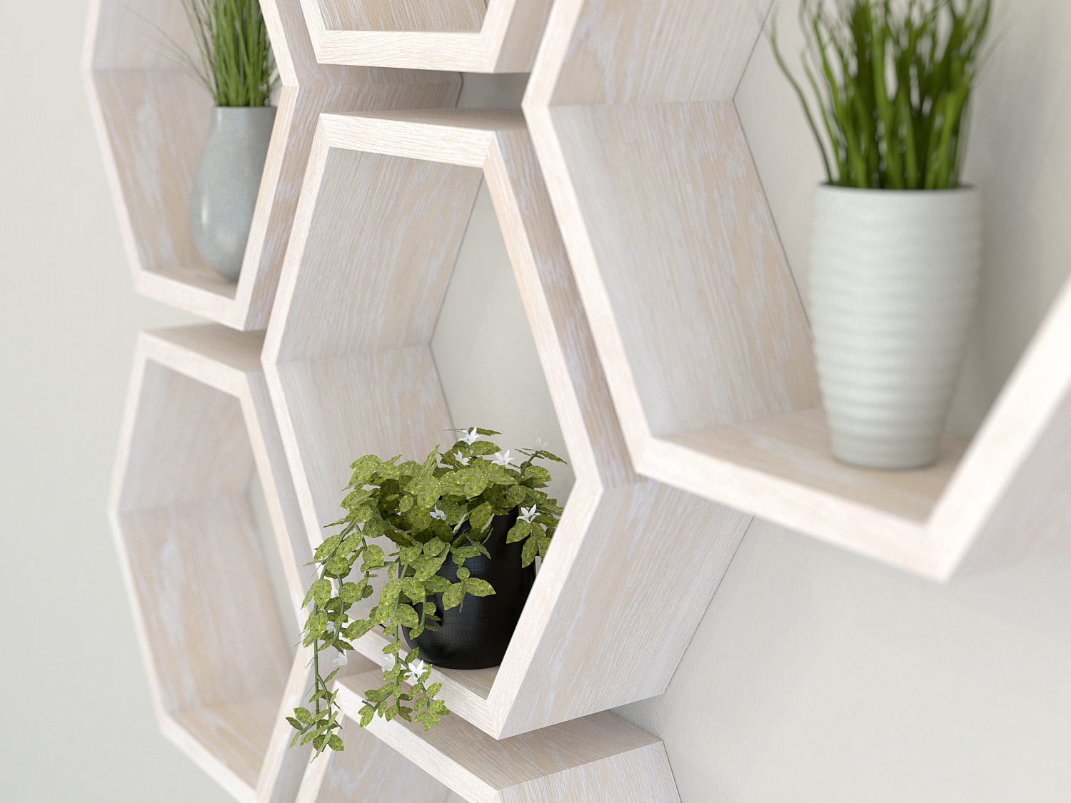 White Hexagon Shelves Shelves Hexagon Shelf
