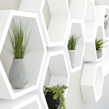 Hexagon Shelves Honeycomb Shelf Wall