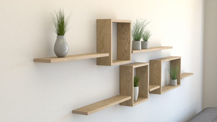 Wall shelf ideas oiled oak square shelves rectangle shelf and floating shelves 20mm solid american white oak