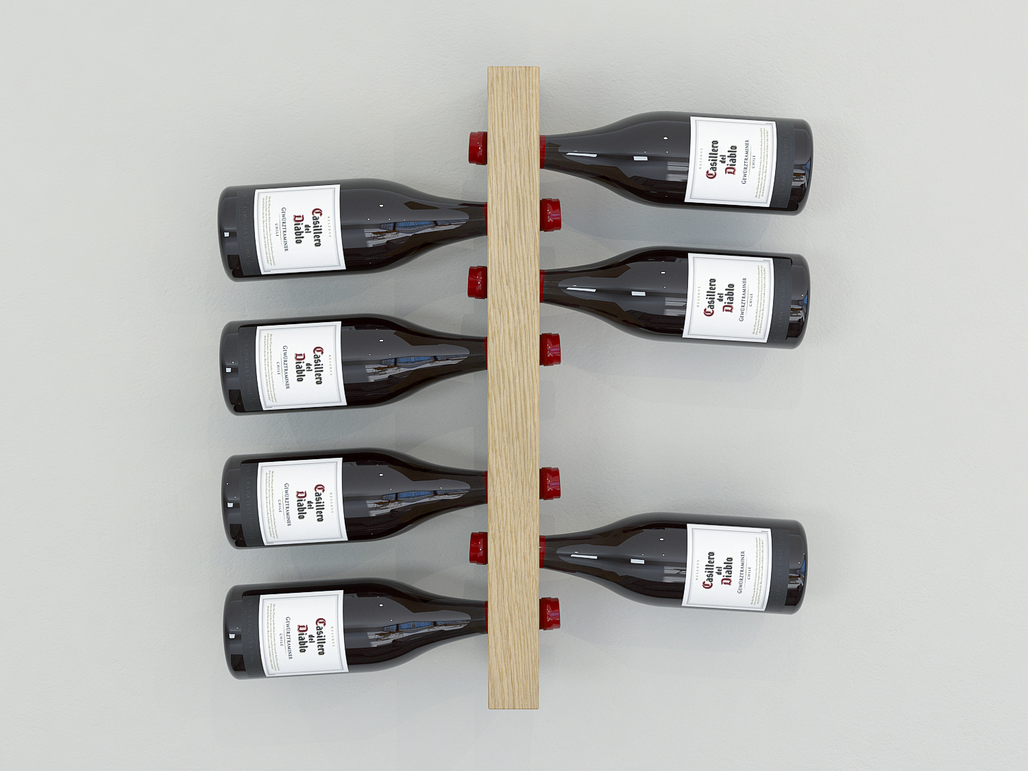 Floating Oak Wall Mounted Wine Rack Wine Bottle Rack Wine