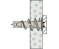 Plasterboard Wall Plug Installation Example 3