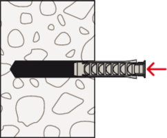 SX 8 expansion wall plug installation drawing 2