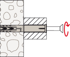 fischer SXR frame fixing wall plug installation drawing 3