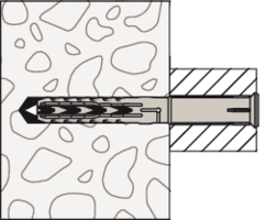 fischer SXR frame fixing wall plug installation drawing 4