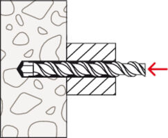 fischer Hammerfix frame fixing Installation Drawing 1