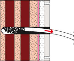 fischer DuoSeal Wall Plug Hollow Block Installation Example 2