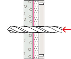 fischer DuoSeal Wall Plug Plasterboard Wall Installation Example 1