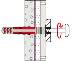 fischer DuoSeal Wall Plug Plasterboard Wall Installation Example 4