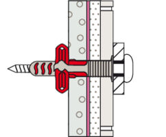 fischer DuoSeal Wall Plug Plasterboard Wall Installation Example 5