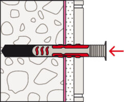 fischer DuoSeal Wall Plug Solid Wall Installation Example 3
