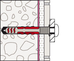 fischer DuoSeal Wall Plug Solid Wall Installation Example 5